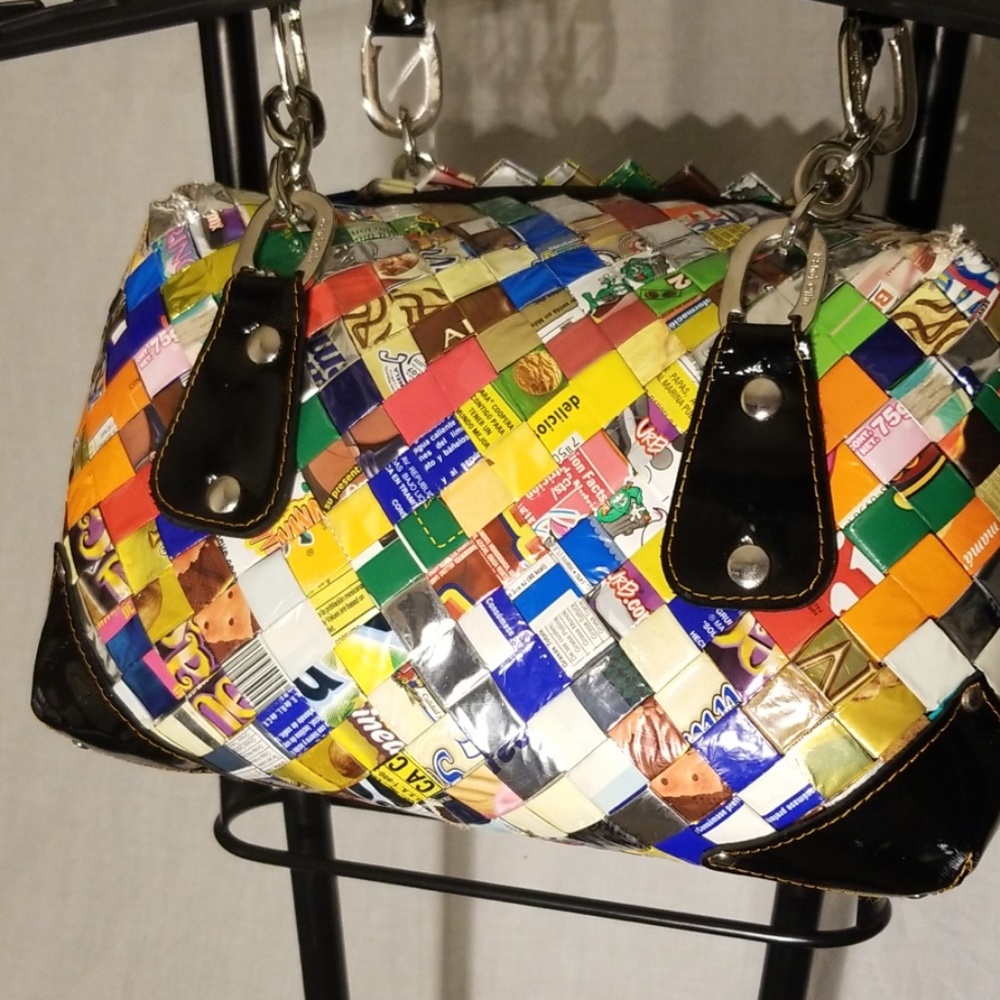 Unique patchwork handbag
